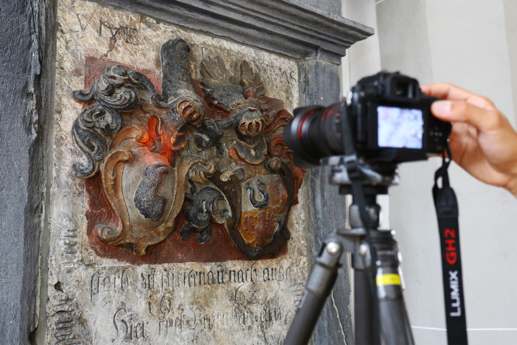 Photogrammetrie Wappen Kirche Scharans
