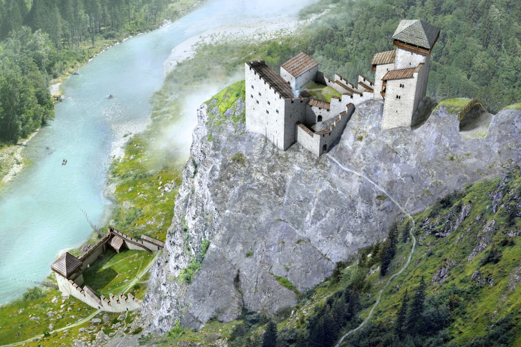 Burg Hochjuvalt, Gebäudeaufnahme, Festung Juvalta