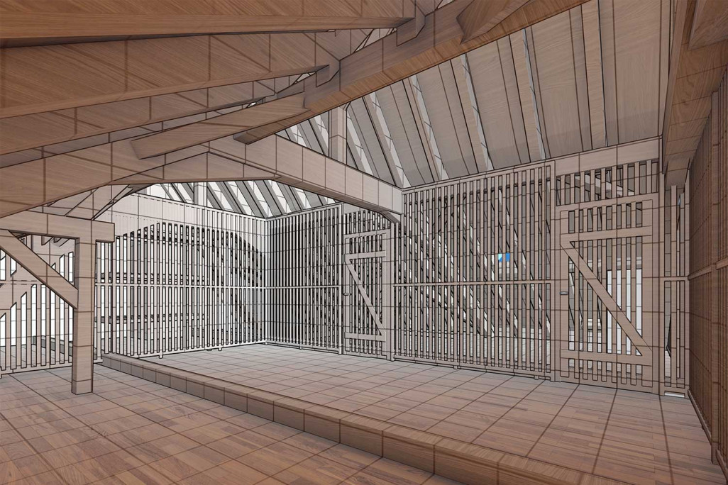 Gebäudeaufnahme in Graubünden, 3D-Dachstock, HMQ AG