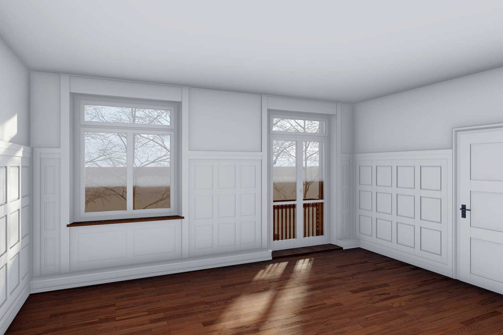 Gebäudeaufnahme in Graubünden, 3D-Zimmer, HMQ AG