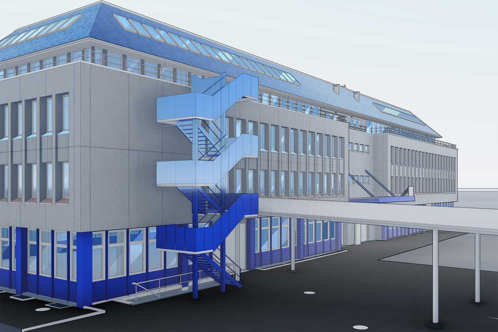Wetzikon, 3D-Modell aus Gebäudevermessung, HMQ AG