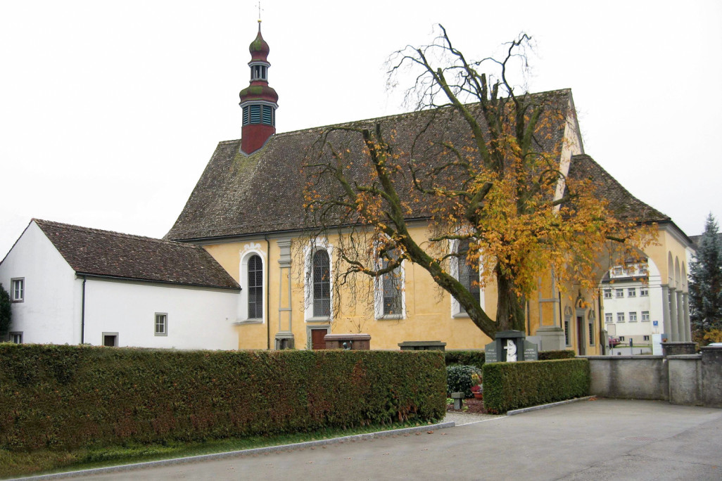Pfarrkirche Heilig Kreuz, Lachen SZ, HMQ Gebäudeaufnahme