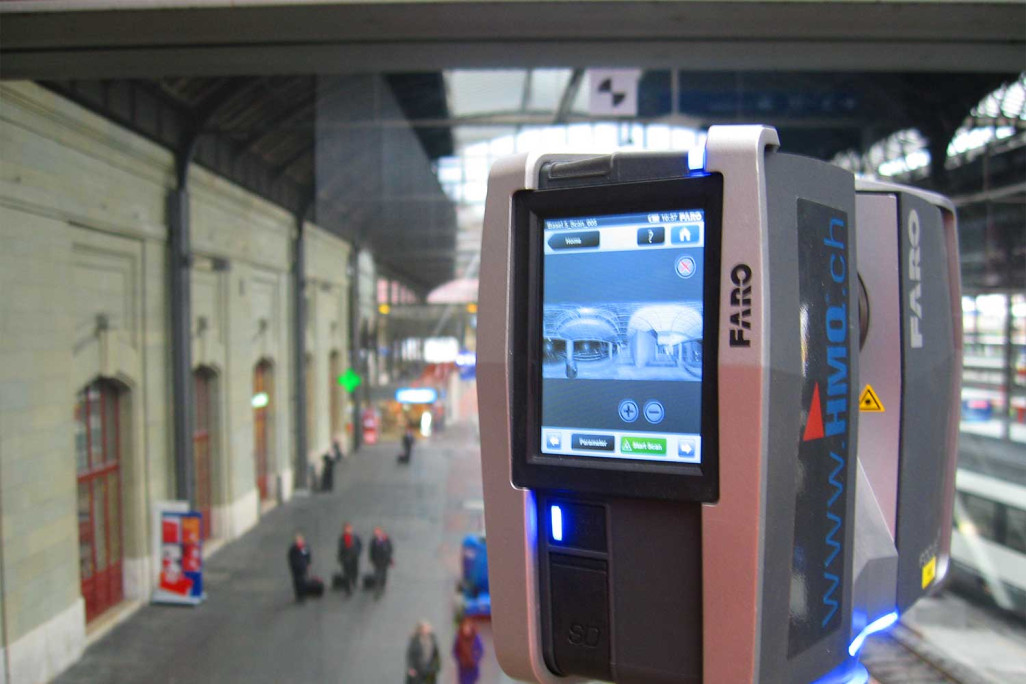 Laserscanning am SBB Hauptbahnhof in Basel