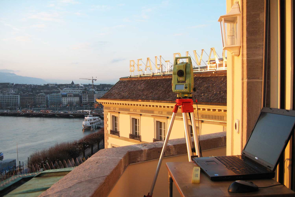 Gebäudevermessung vom Luxushotel Beau-Rivage in Genève, HMQ AG
