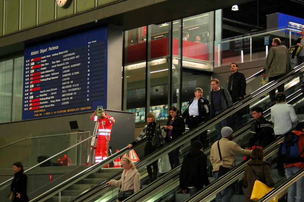 Gebäudevermessung im Bahnhof Basel SBB, HMQ Gebäudeaufnahme