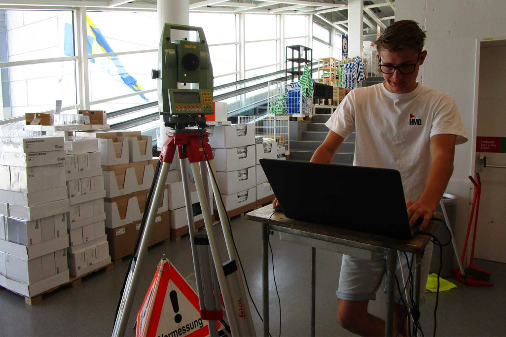 Gebäudevermessung, IKEA Dietlikon, Ivano Simonet, HMQ AG