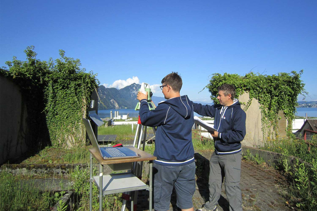 Gebäudevermessung, Andrea Koch und Gianmarco Kunfermann, HMQ AG