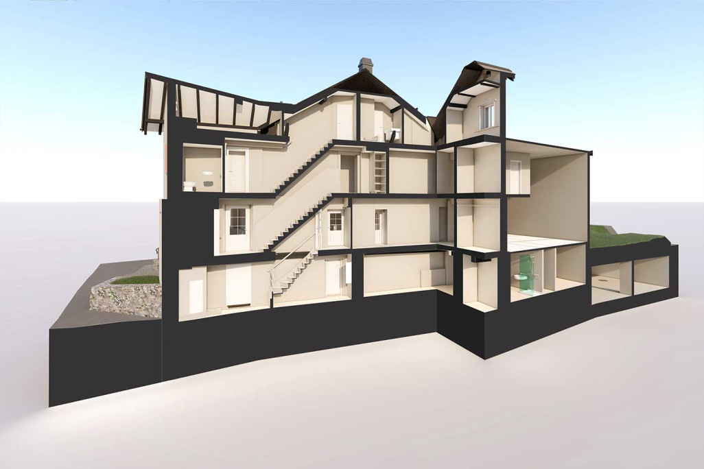 Pontresina GR, Graubünden, Gebäudevermessung 3D, HMQ AG